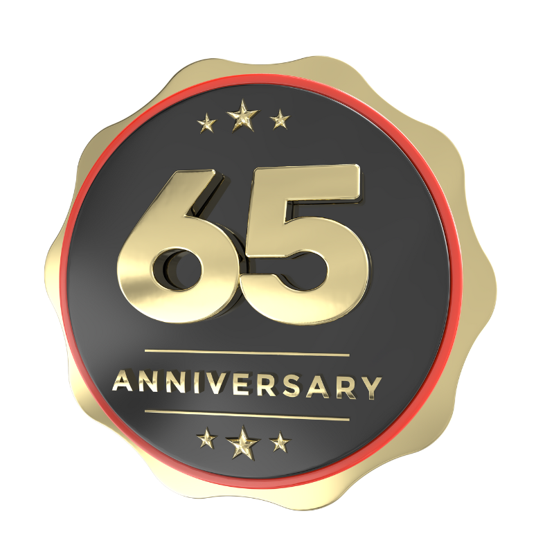 65 years anniversary logo